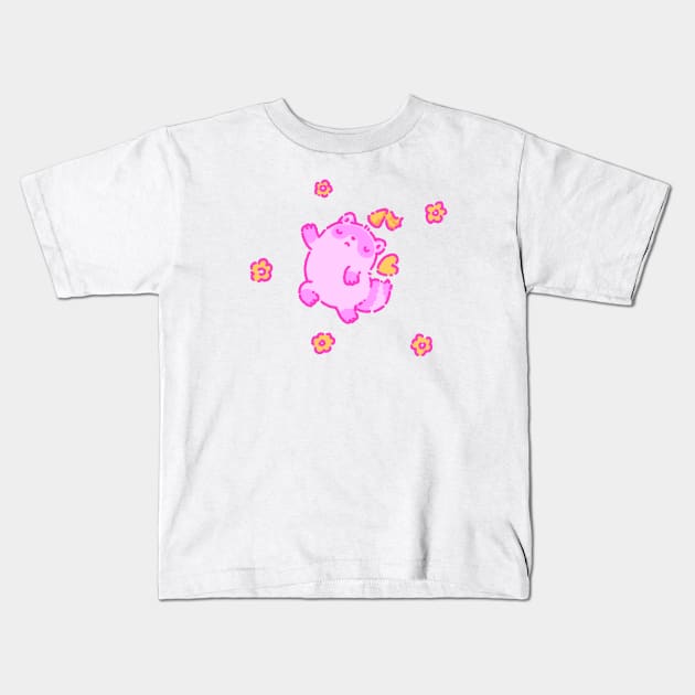 Fairy raccoon Kids T-Shirt by Tinyarts